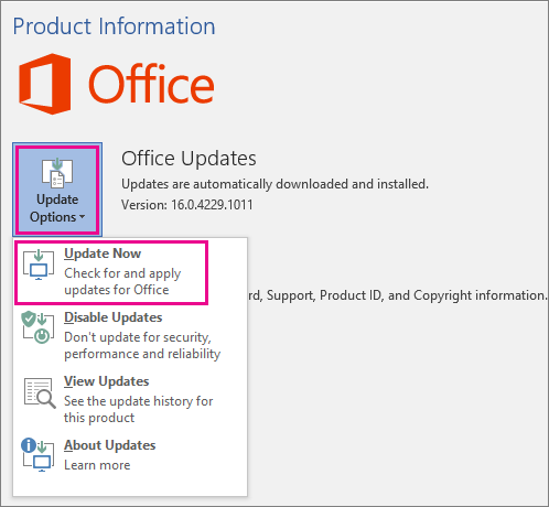 Office 365 update for high sierra
